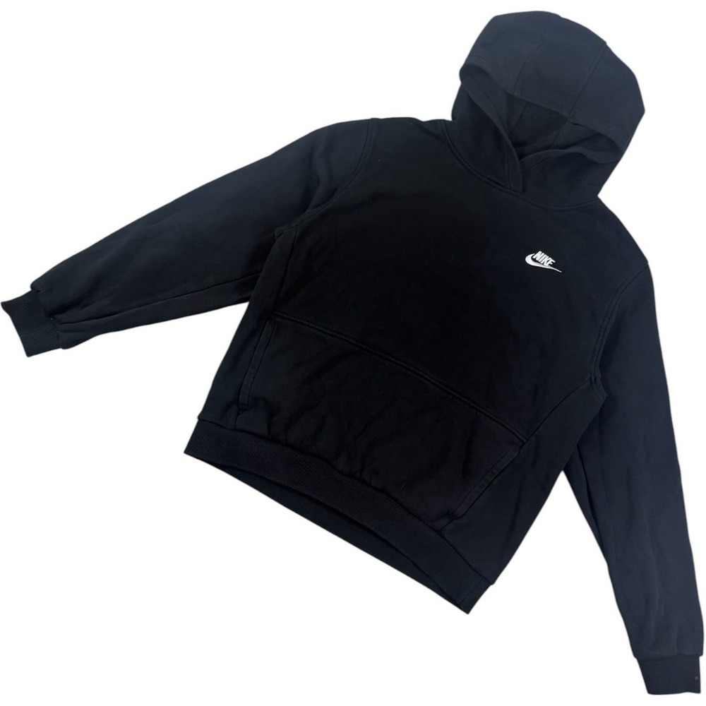 Nike Sportswear Club Fleece Pullover Hoodie Black Boys Size XL